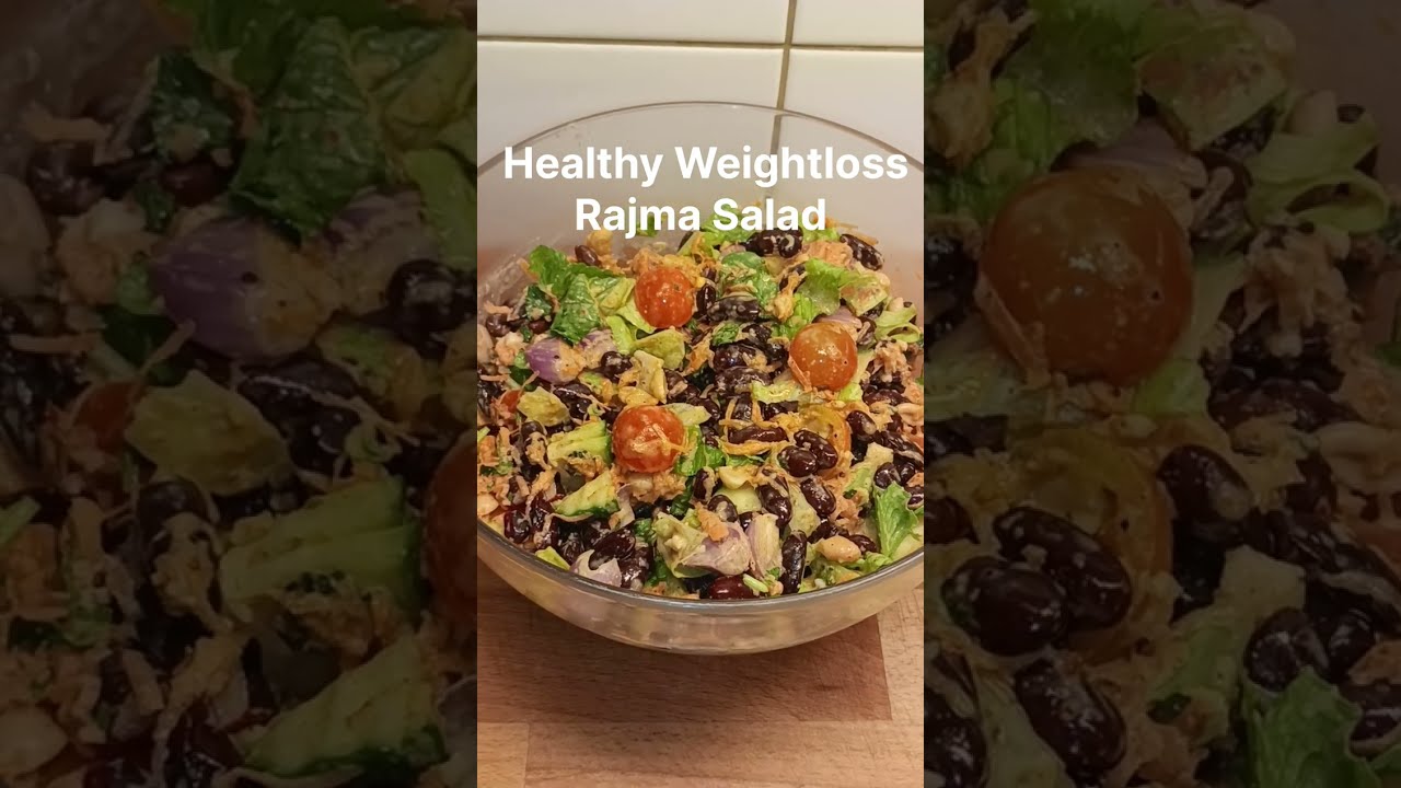 Healthy High protein Rajma Veggies Salad Bowl Recipe|Quick Weightloss Diet Friendly Rajma Salad   