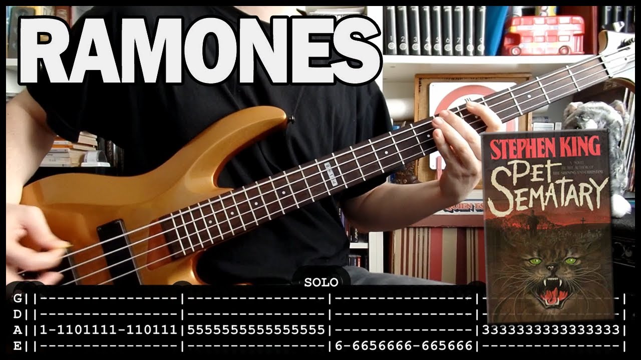 RAMONES - Pet sematary 🐱 (bass cover w/ Tabs & lyrics)