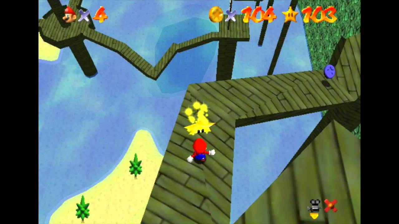 Super Mario 74: Course 10 - Swampy Spring Walkthrough