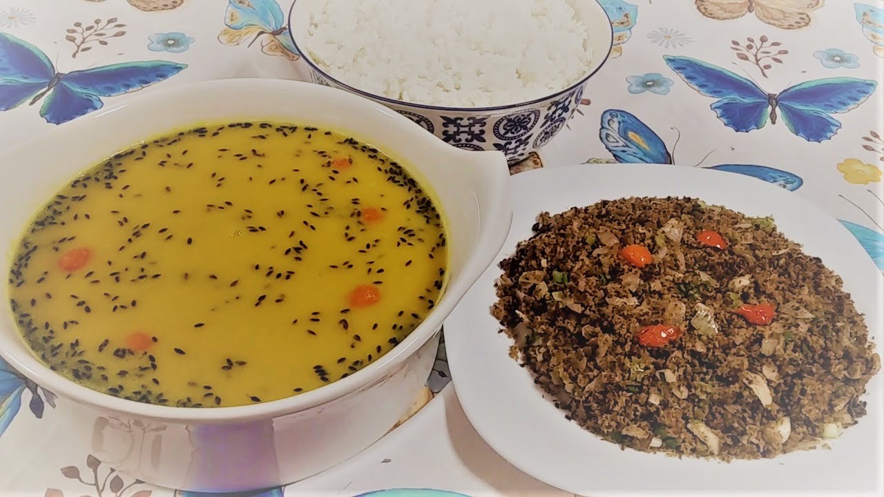 My Fry Smoked Herring Choka With Dal & Rice! #Guyaneseflavors