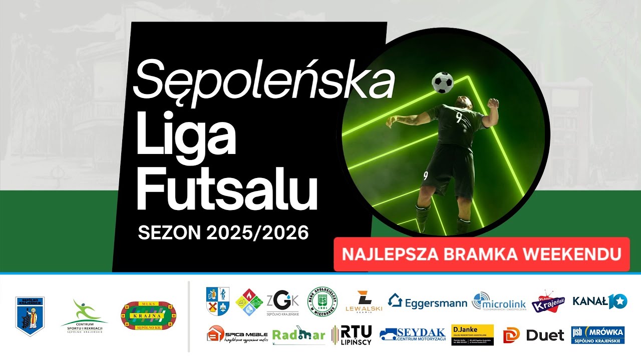 GŁOSOWANIE: Najlepsza bramka 8. weekendu - 14. edycja Sępoleńskiej Ligi Futsalu