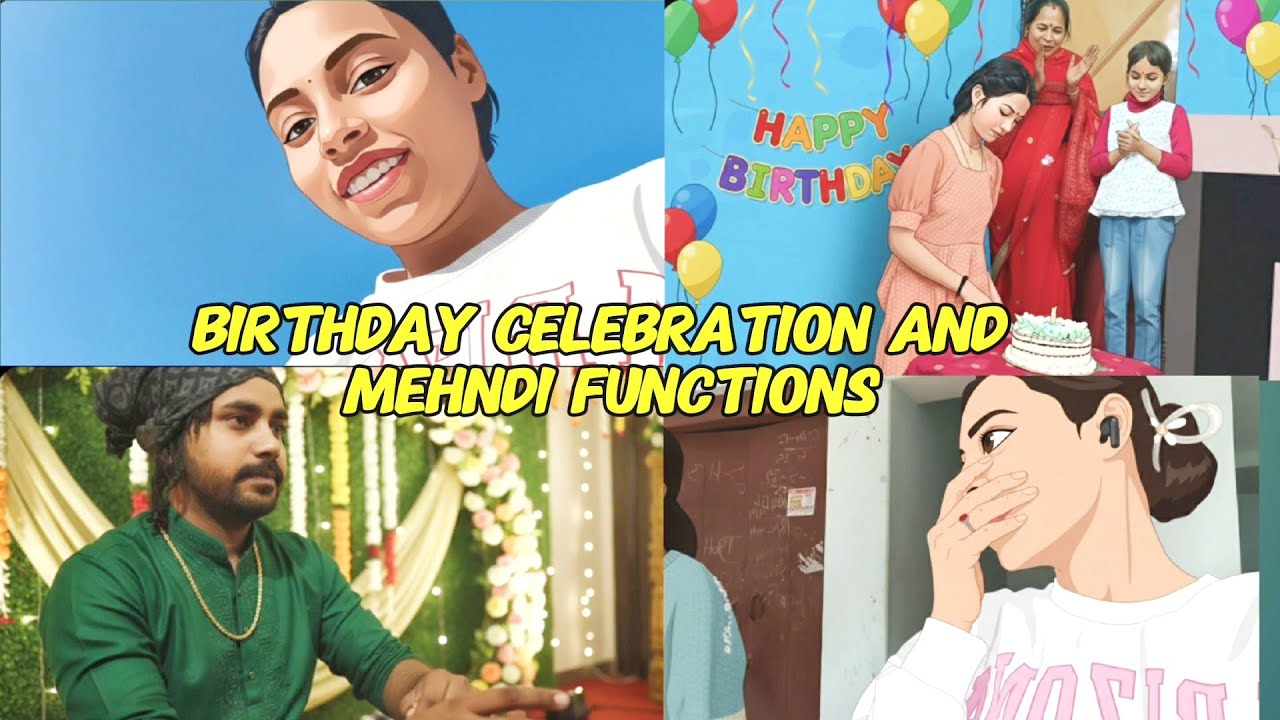 Birthday celebrate kiya Anshika ka or mehndi function hi nhi ruk Raha | #theriyaguptavlogs31 