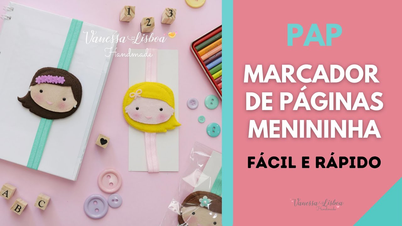 Marcador de Página em Feltro - Fácil - Passo a Passo