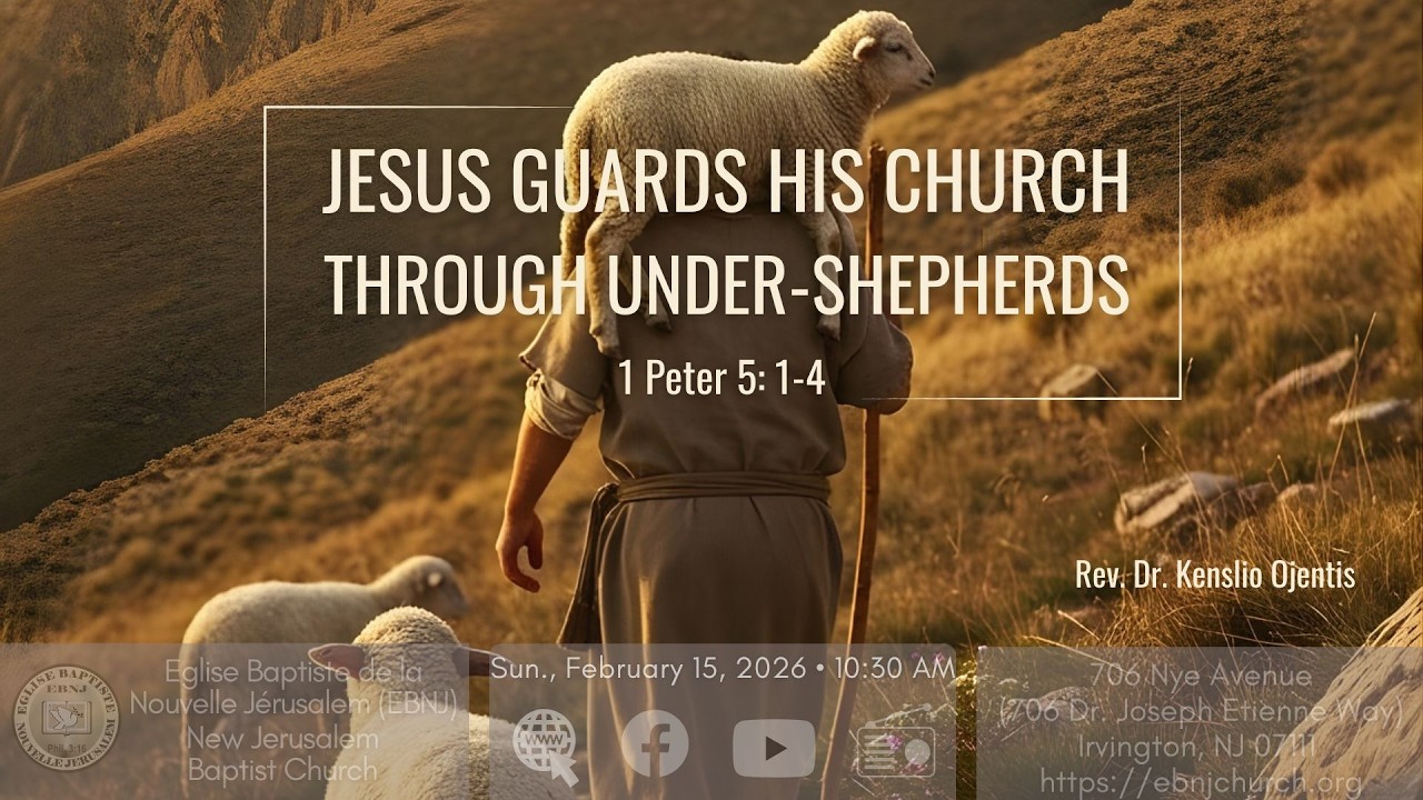 EBNJ Worship Service | Jesus Guards His Church Through Under-Shepherds • 1 Peter 5:1–4 | 02/15/2026