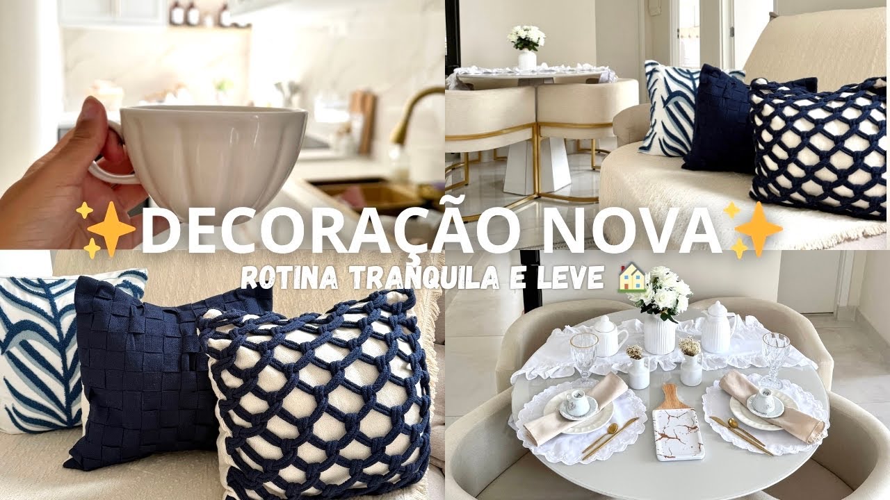 ROTINA TRANQUILA E LEVE - Decoração nova da sala, Vlog lar 🏠 