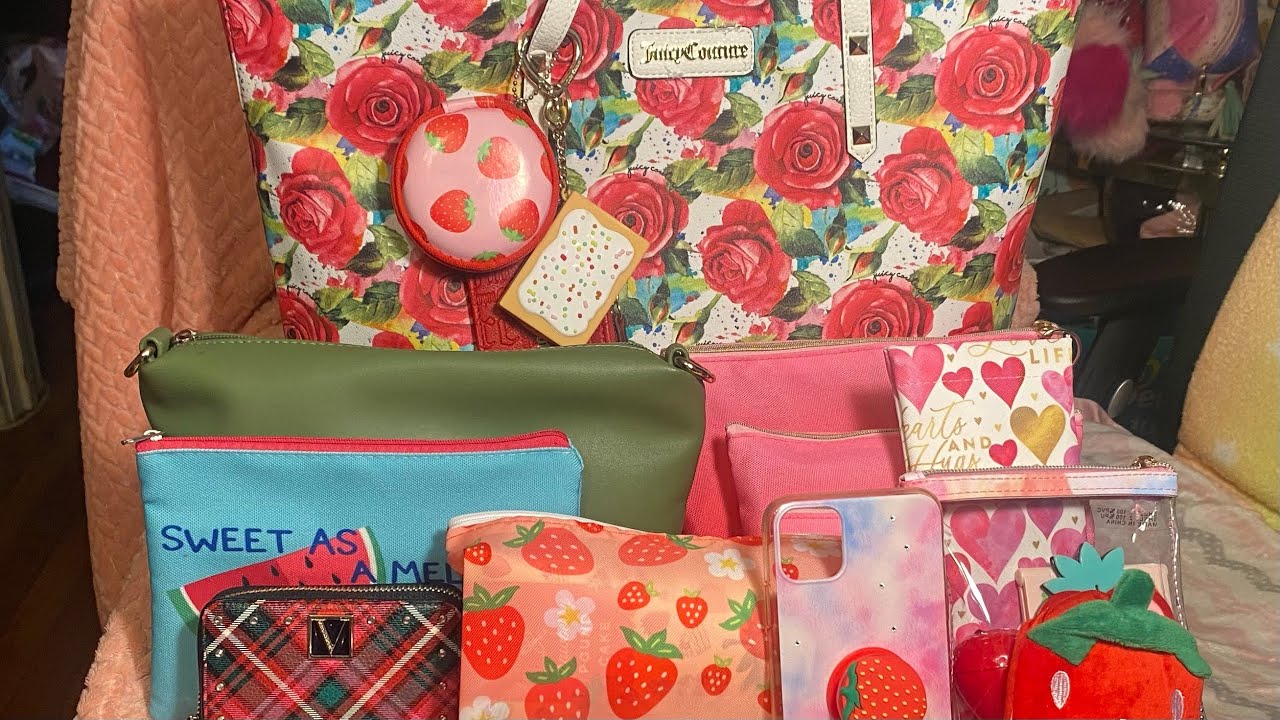 WIMB Juicy Couture Rose Tote🌹🌹Strawberry Themed🍓 (Bag Series Episode 2)