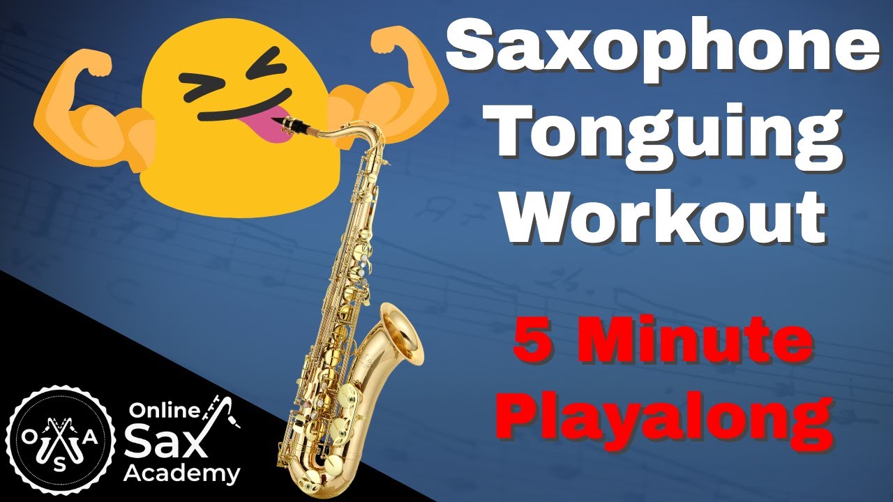 Sax Tonguing Workout: Fun 5 min Play Along (With Lush Jazz Harmonies) #9