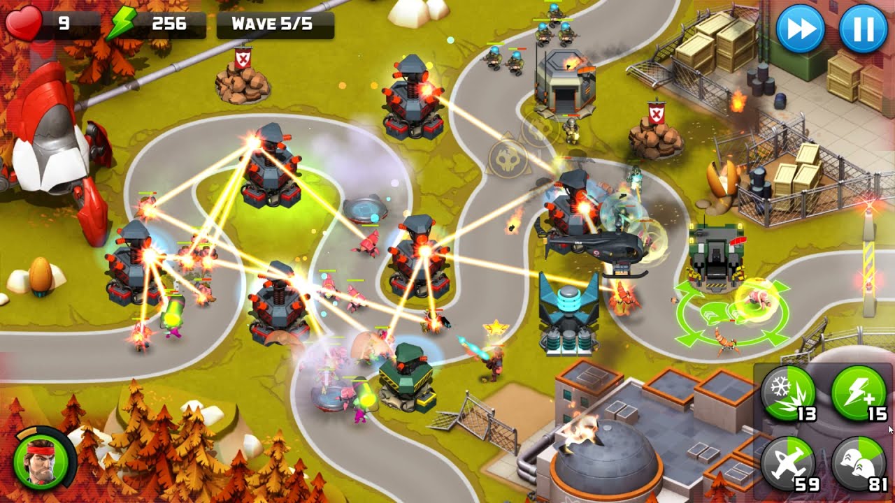 Shield Shock - Alien Creeps TD - Insane - All Level Without Hero. 