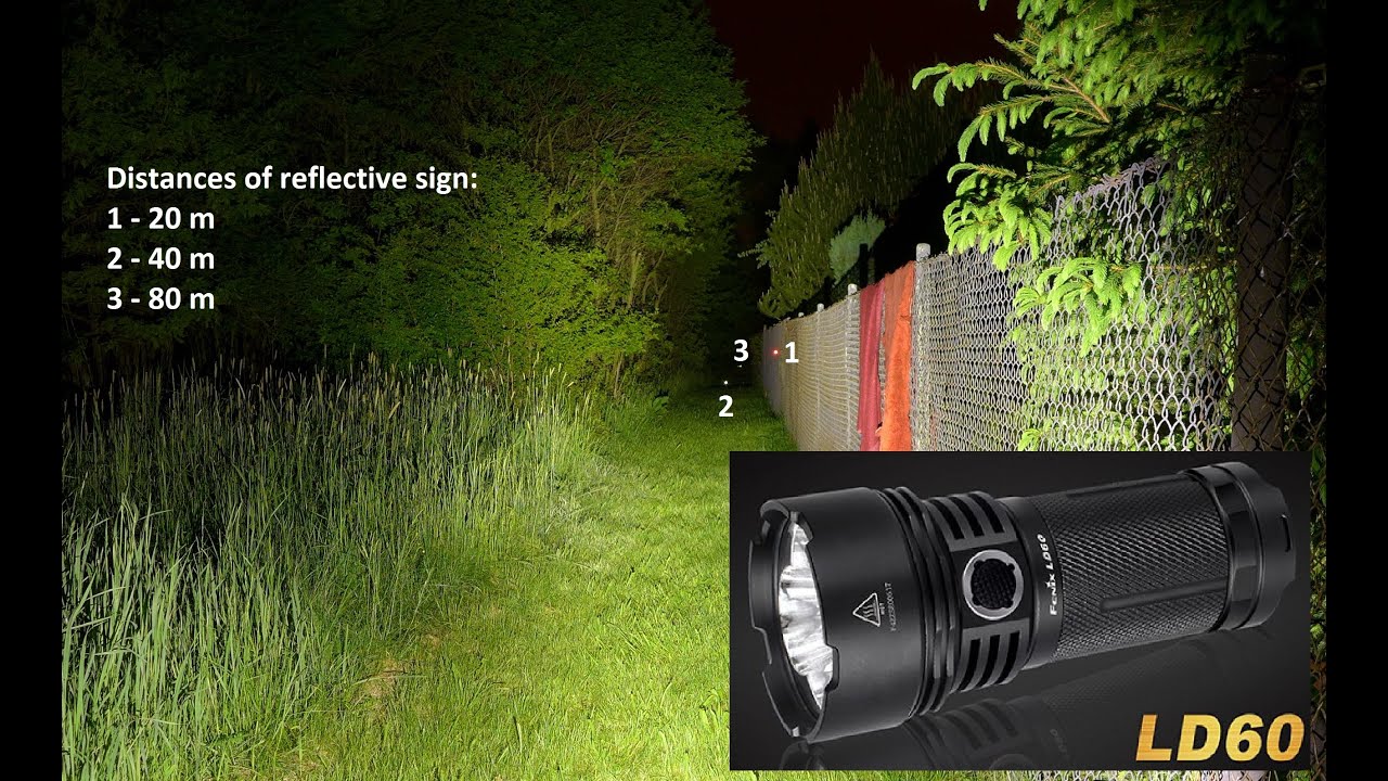 Fenix Flashlights test: beamshots
