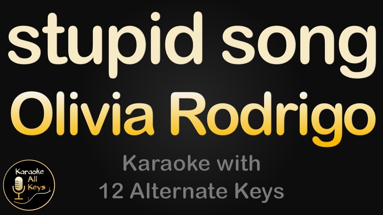 Olivia Rodrigo - stupid song Karaoke Instrumental Lower Higher Male & Original Key