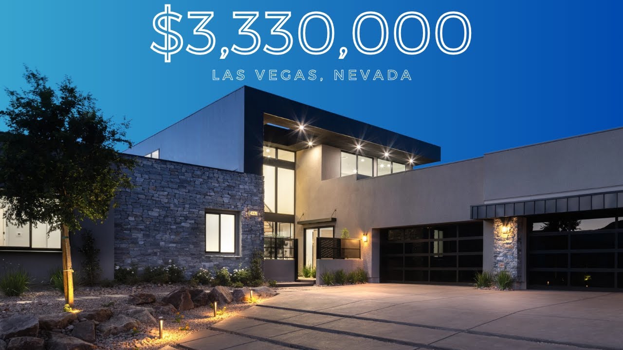 Touring a Custom $3,330,000 Luxury Mansion with a Half Acre Lot | Modern Estate in Las Vegas Nevada