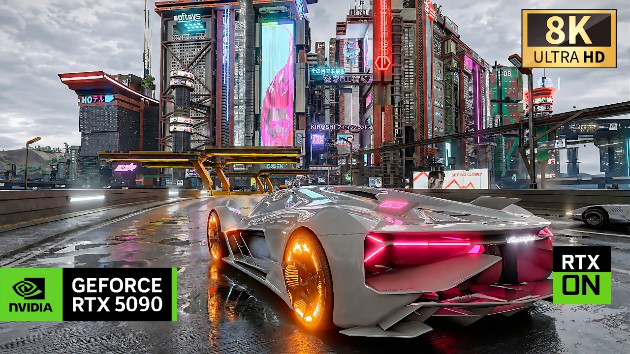 [8K] Cyberpunk 2077 RTX 5090 - STUNNING Ultra Path tracing - INSANE Realistic Graphics | +300 Mods