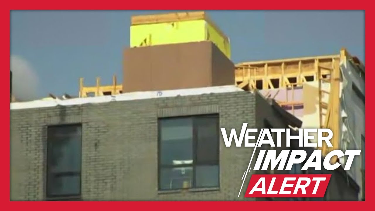 Roof of building blown off in St. Louis storm