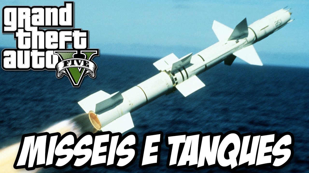 GTA V - Mísseis e Tanque GIGANTE no fundo do mar MOD MAR SECO