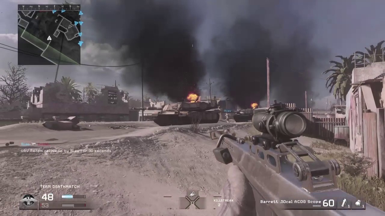 Call of Duty Modern Warfare Remastered. Barrett .50cal ACOG Scope Class