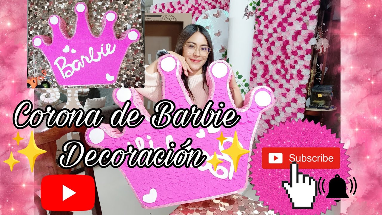 Piñata CORONA DE BARBIE decoración.