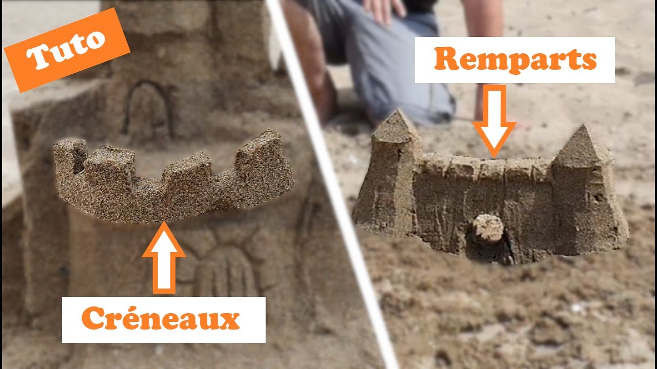 2 méthodes simples pour faire des créneaux et des remparts sur ton château de sable