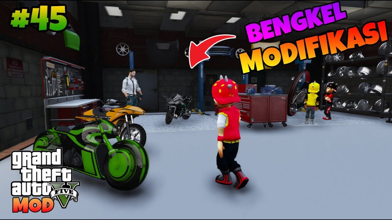 GTA 5 MOD BOBOIBOY API DAN HALILINTAR UPGRADE MOTORNYA