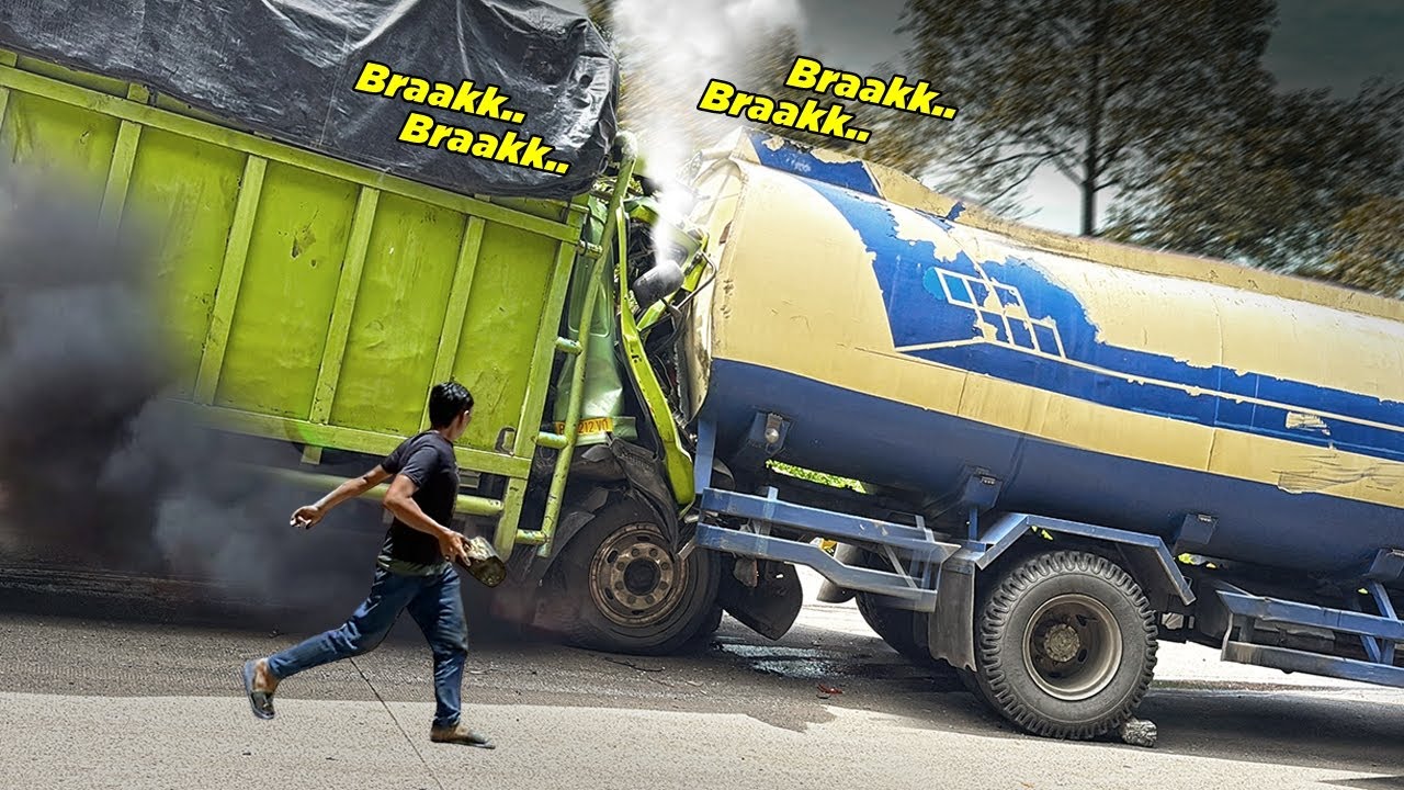 ASLI MENGERIKAN !!! TEREKAM TABRAKAN KERAS, Kabin Truk Hino Sampai Hancur Total di Sitinjau Lauik
