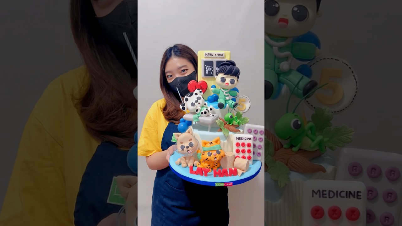 Kuenya dikomplain nggak higienis!? #cake #cakedecorating #kueulangtahun #lionicake
