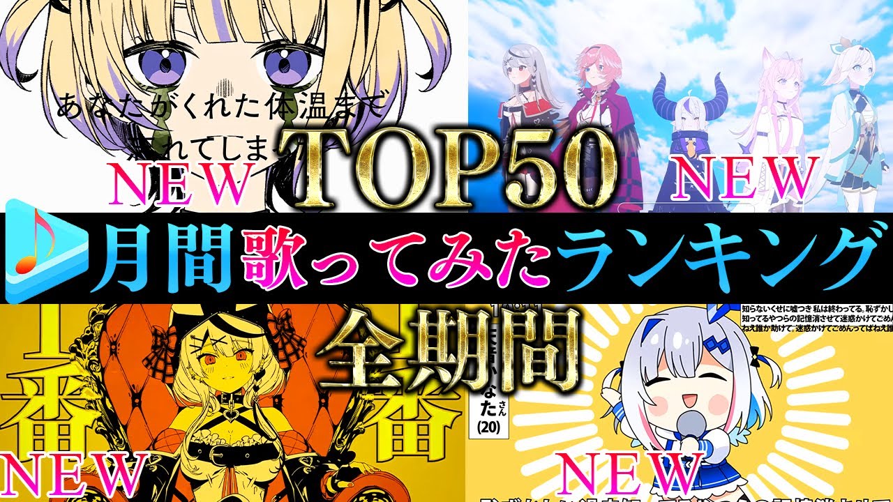 【ALLTIME全期間/月間TOP50】2月ホロライブ歌ってみた月間ランキング 50 most viewed cover song this MONTH【2025年2月】【hololive】