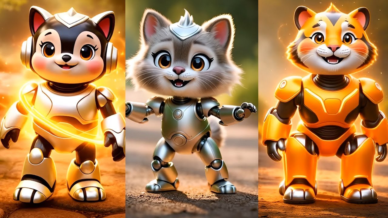 Animals Transform Into Cute Robot Dogs, Cats, Lions, Elephants, Pandas & Bears 🤖🐶🐱🦁🐘🐼🐻