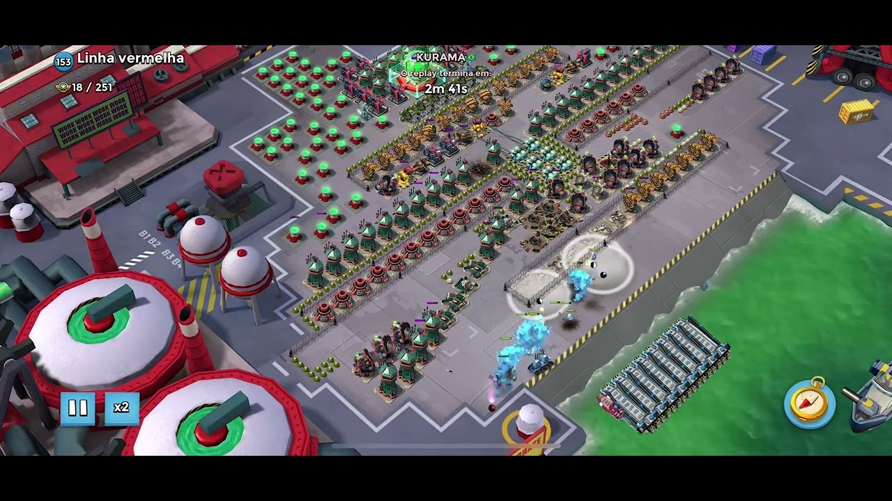 Boom beach Redline 1 hit ( solo ) 