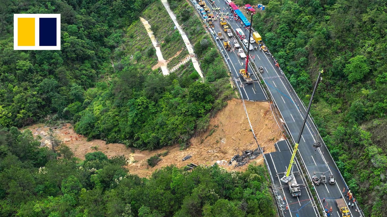 Dozens killed in highway collapse in China’s rain-hit Guangdong province