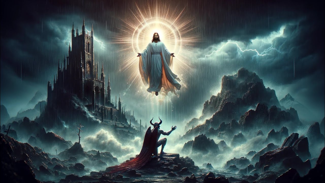 Jesus crushed the rise of Satan's army #aijesus #bible #jesus #viral #biblestories #fyp