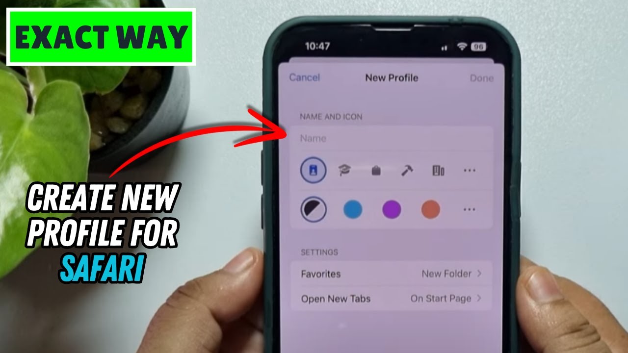 How to Create New Profile for Safari Browser iphone
