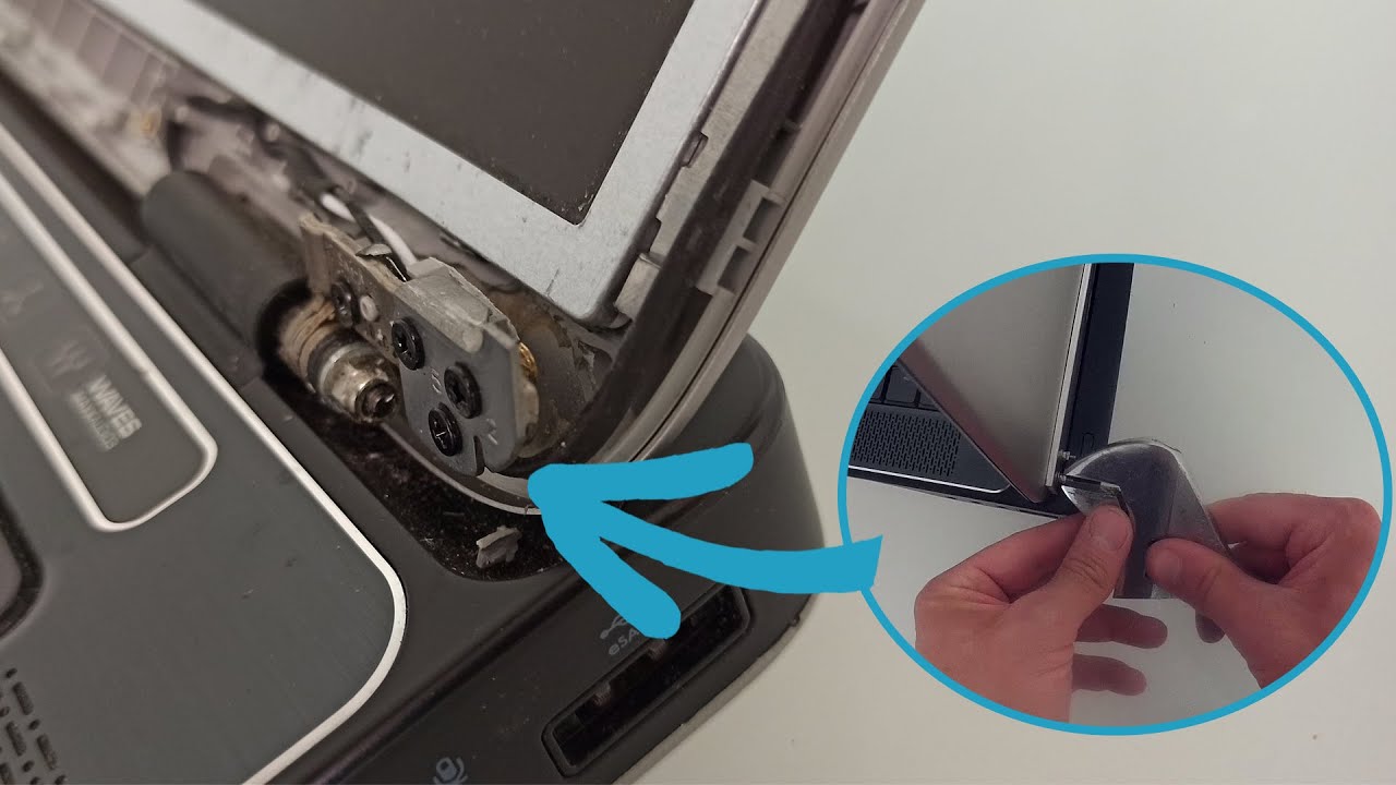 How to FIX REPAIR LAPTOP HINGE - réparer charnière PC portable solution 2