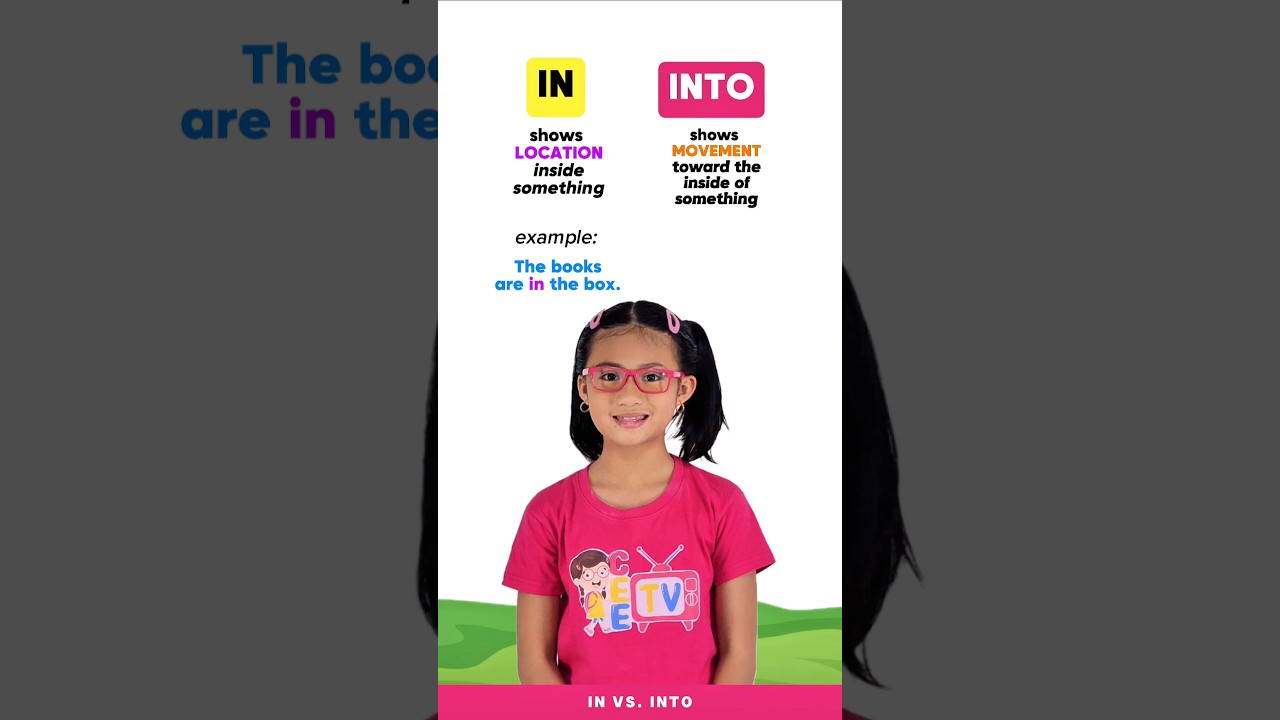 IN vs INTO &ndash; Know the difference in seconds!  #LearnAndPlay #CeeTV #GrammarTips #EnglishLesson