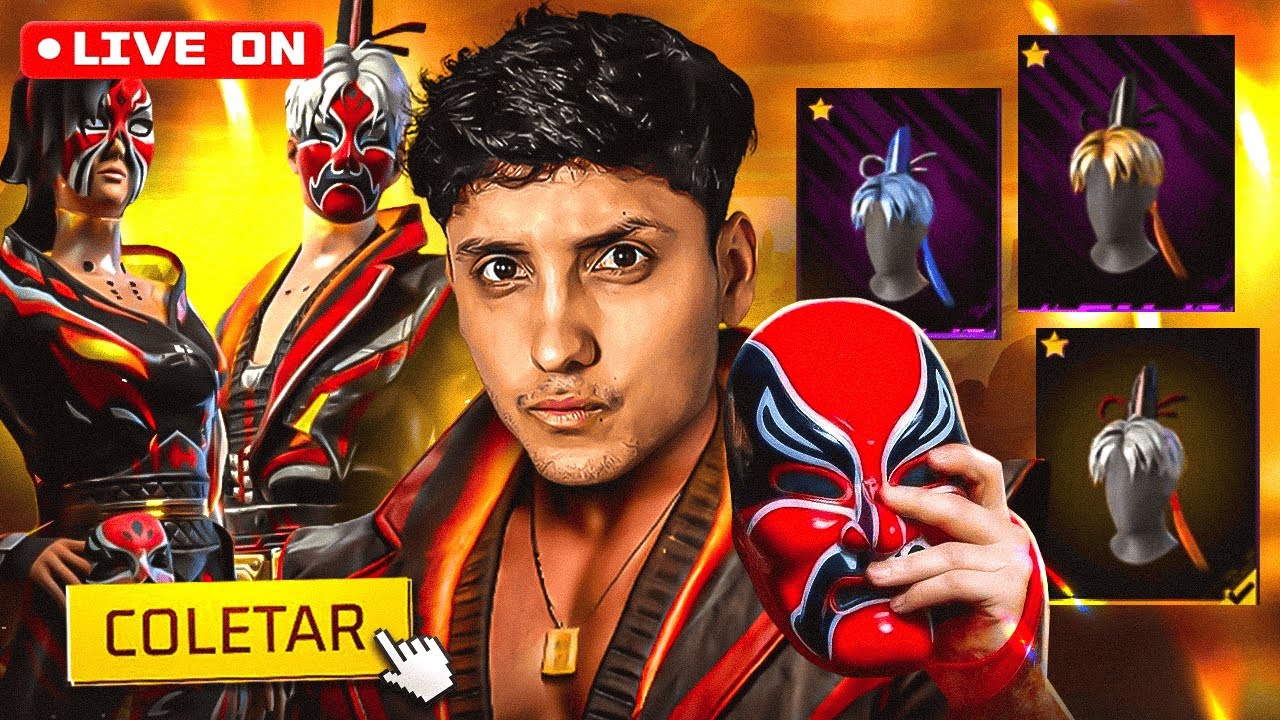 CHEGOU O CABELO DE FITA  NO FREE FIRE 🤫 FREE FIRE AO VIVO 💛ONEXT FF 🤫💛