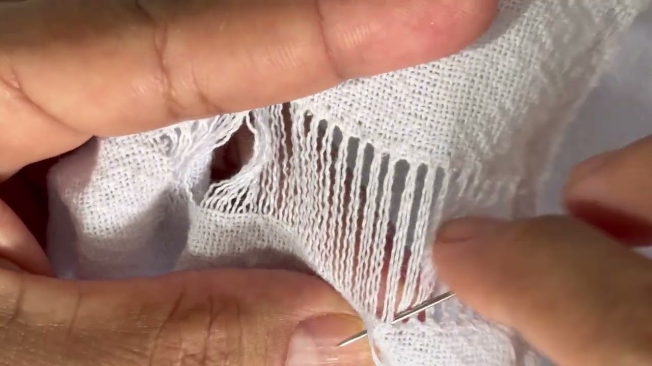 Como fazer um lindo barrado com ponto cerzido