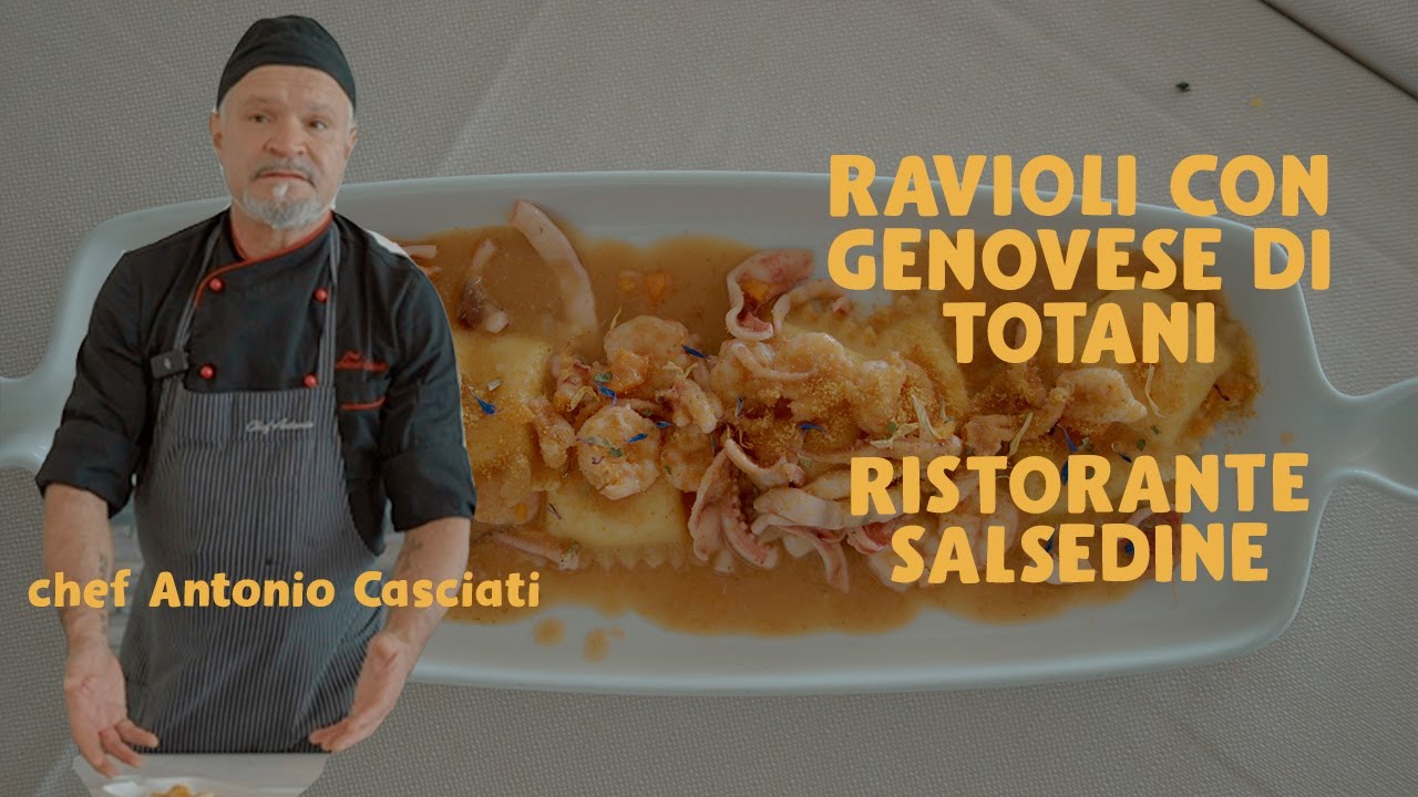 RAVIOLI CON GENOVESE DI TOTANI al Ristorante Salsedine di Termoli