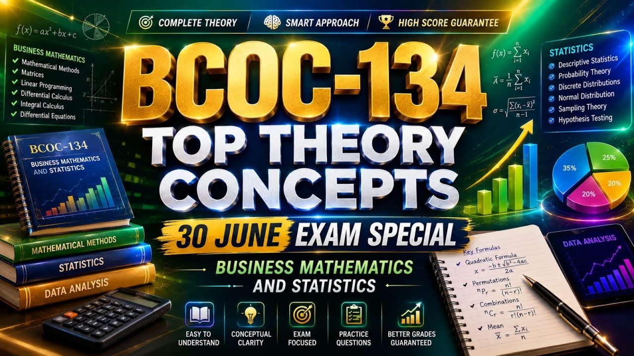 BCOC-134 Complete Theory Revision in One Shot | IGNOU June/Dec 2026 | Must Watch 