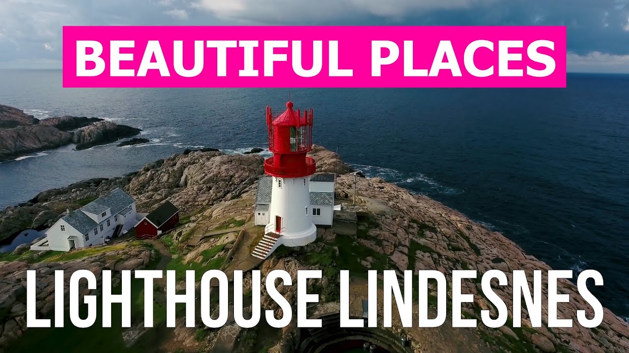 Lindesnes Lighthouse from drone | 4k video | Norway, Lindesnes Lighthouse from above