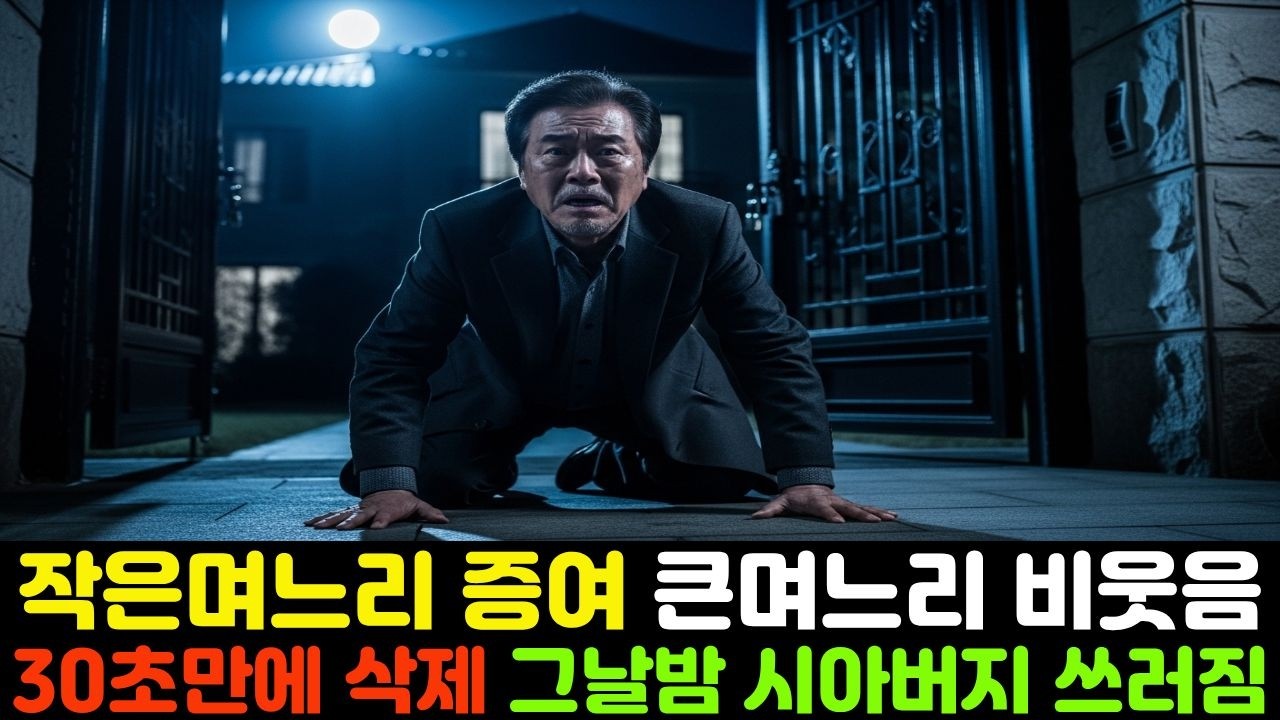 시아버지가 작은며느리에게만 건물 증여하며 저를 비웃었습니다. 30초 후, 제 명의 38억 빌라 비밀번호를 바꿨습니다