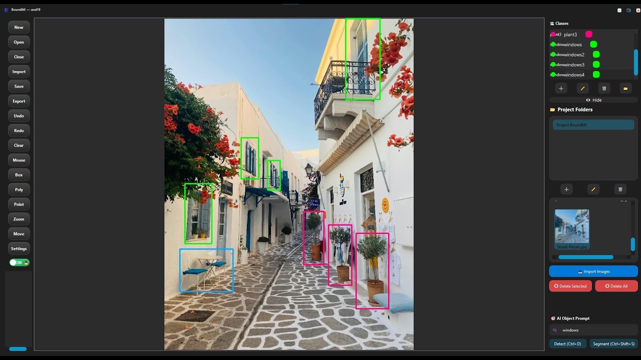BoundMi: Photoshop-style Offline Image Annotation with AI (COCO/YOLO/CSV) Tutorial (Full)