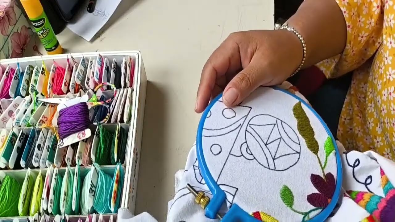 VIDEO No. 415 Bordando Esfera no  4 , proyecto navide&ntilde;o, Bordado Tenango