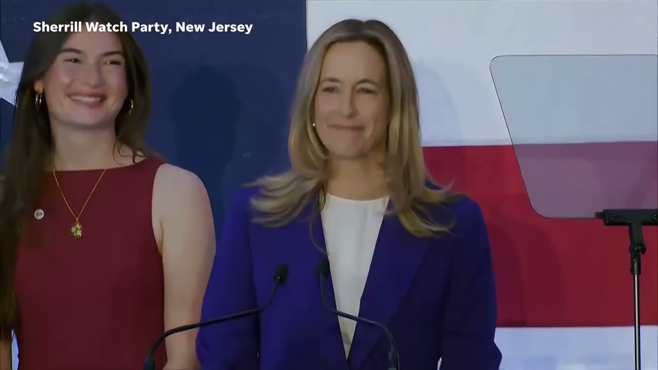 Full Mikie Sherrill speech celebrates winning 2025 New Jersey election for governor