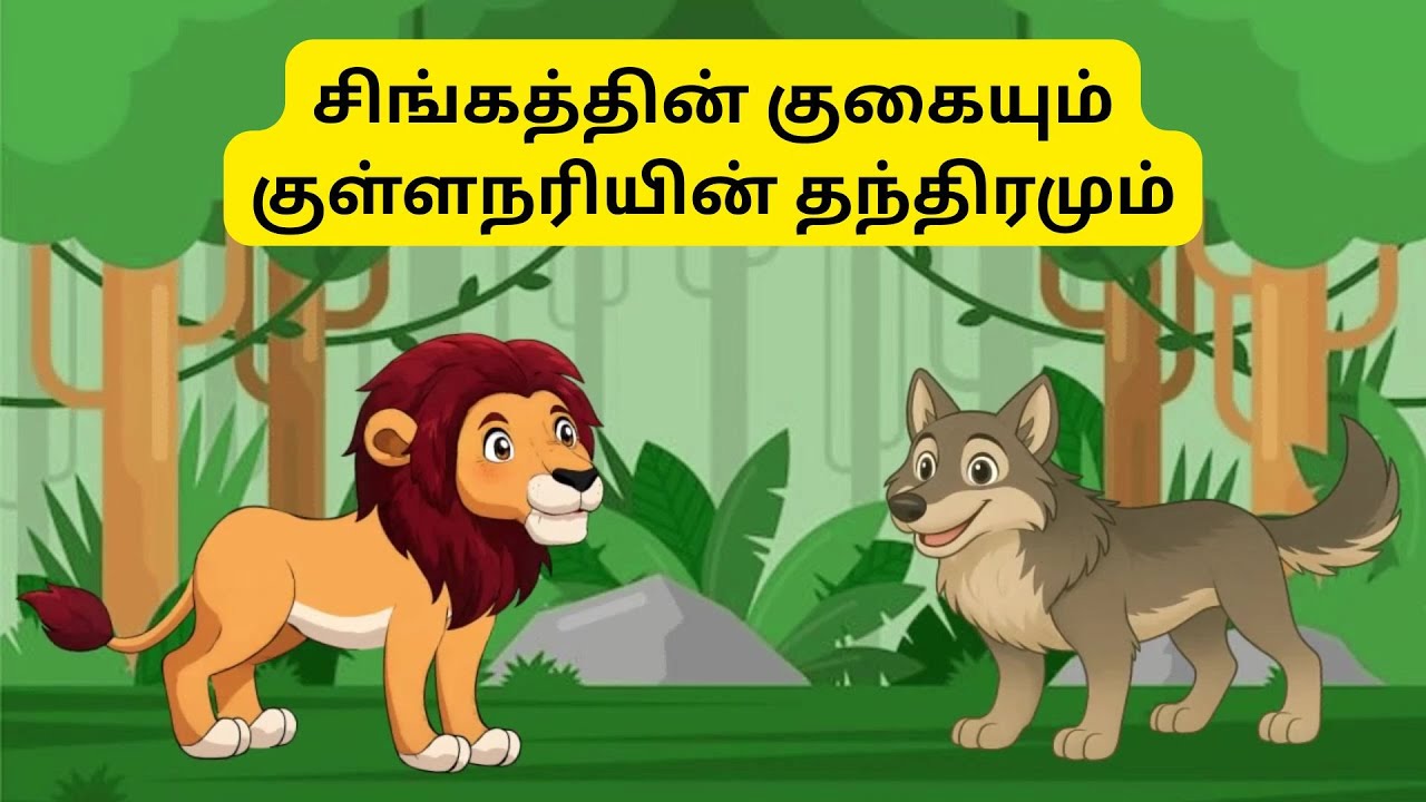 🦁சிங்கத்தின் குகையும் குள்ளநரியின் தந்திரமும்🦊|தமிழ் நீதிக் கதைகள்|Kids Tamil Moral Story|Bunny kids
