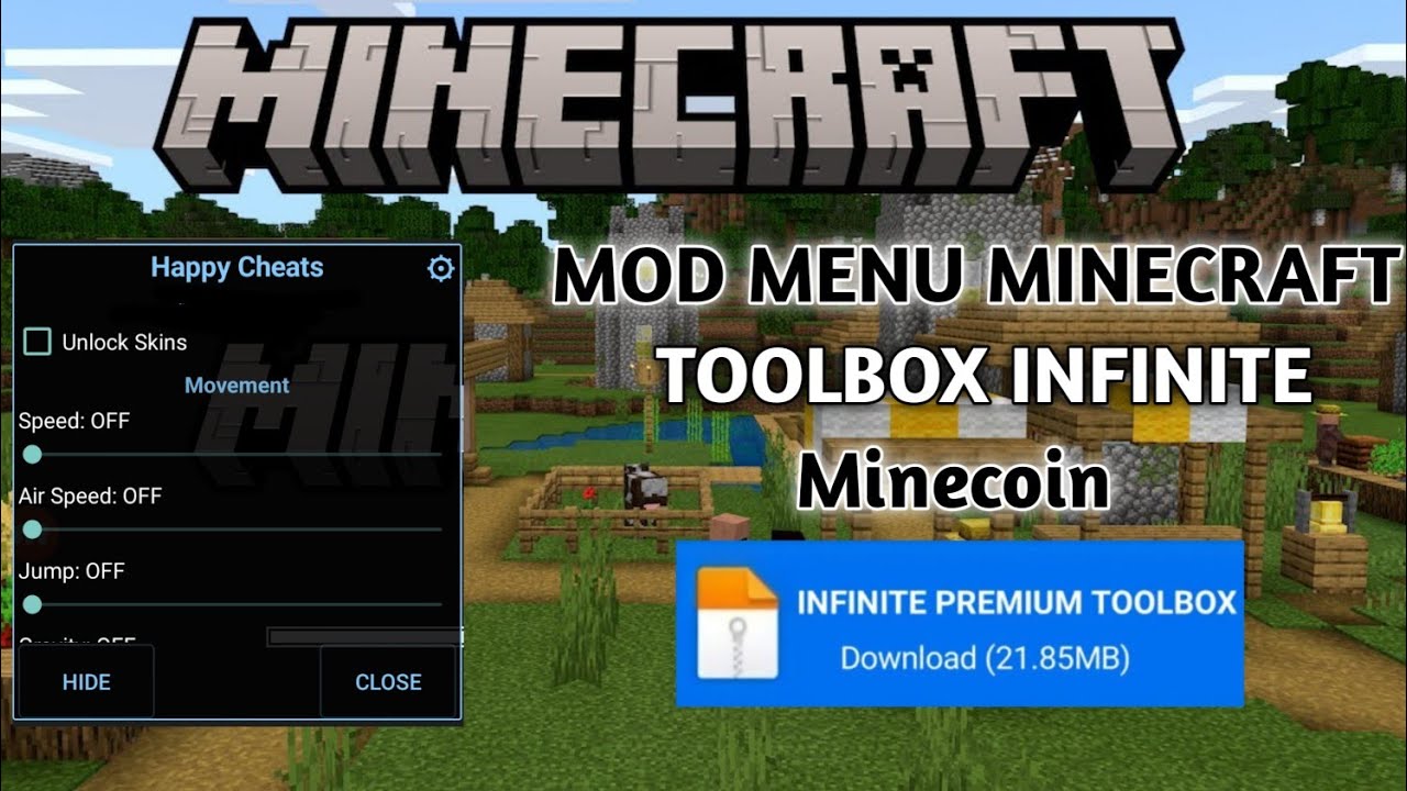 Insane Hack Client For MCPE 1.26+ | Hack Mod Menu For Minecraft PE | Unlock All Skins & Minecoins