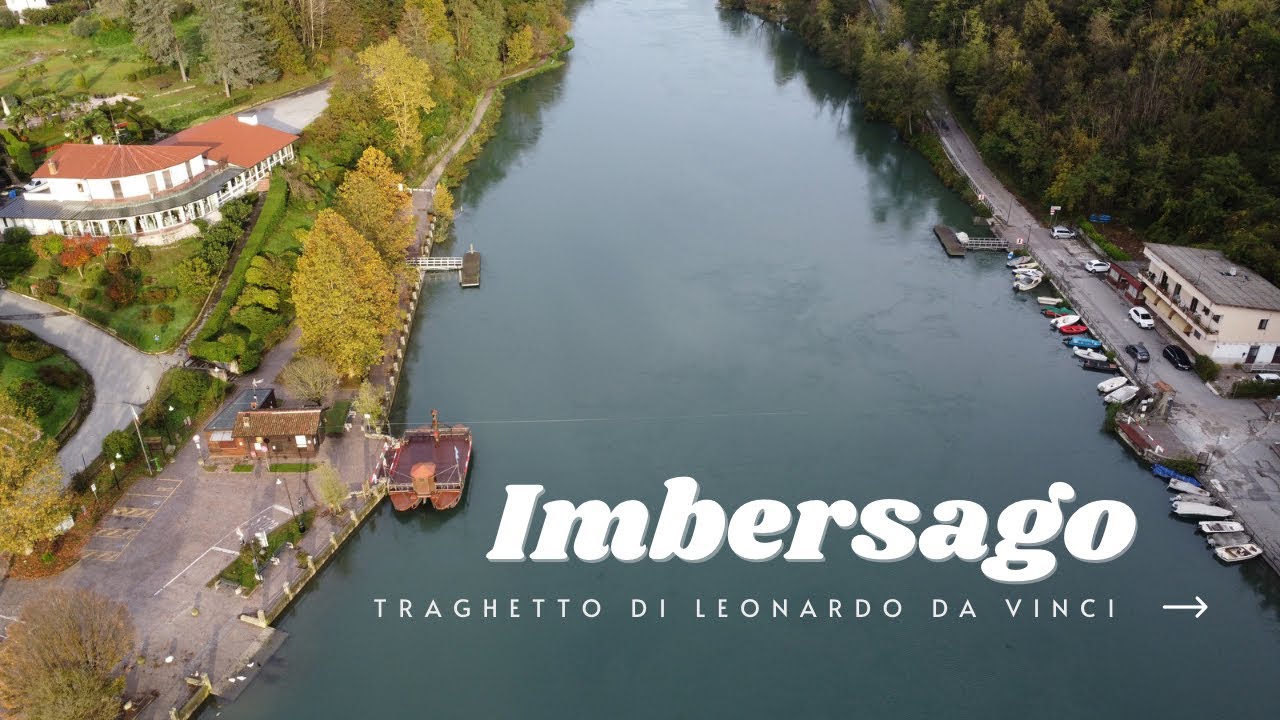 Imbersago traghetto Leonardo Da Vinci drone