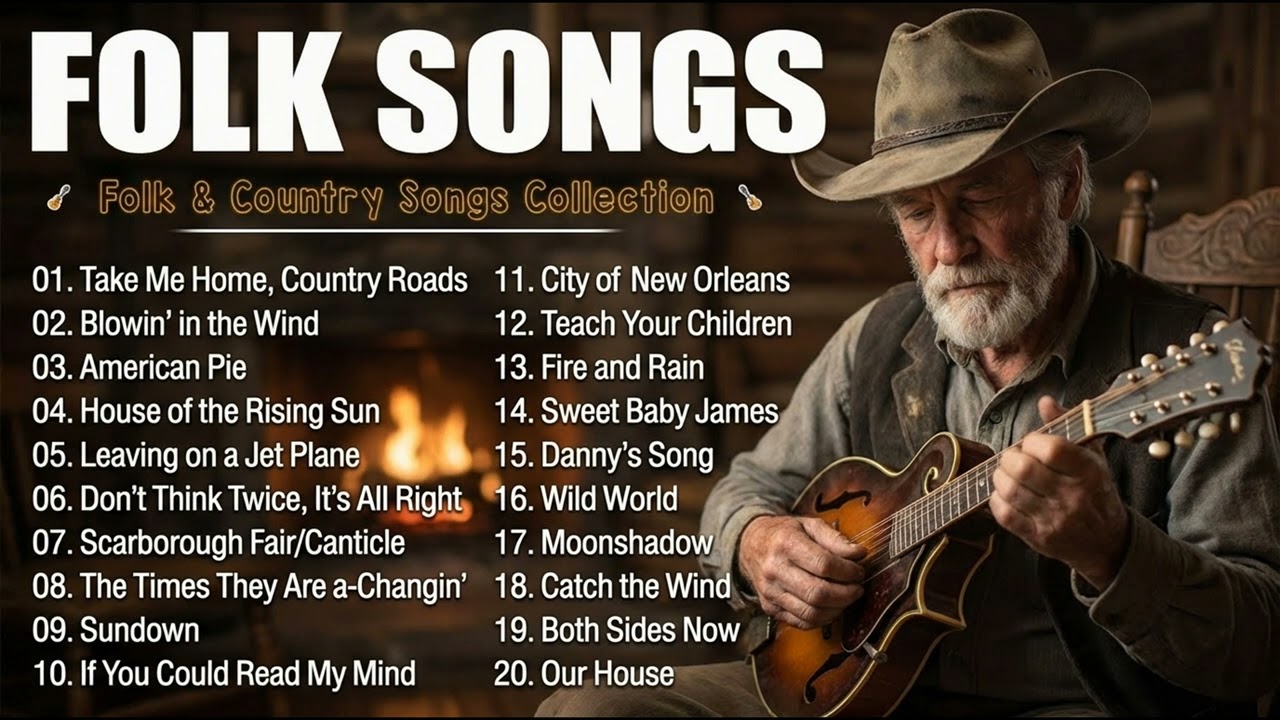 Classic Folk Songs 🎻Vintage Folk & Country Music 70's 80's Playlist 🎻 Country Folk Classics ...
