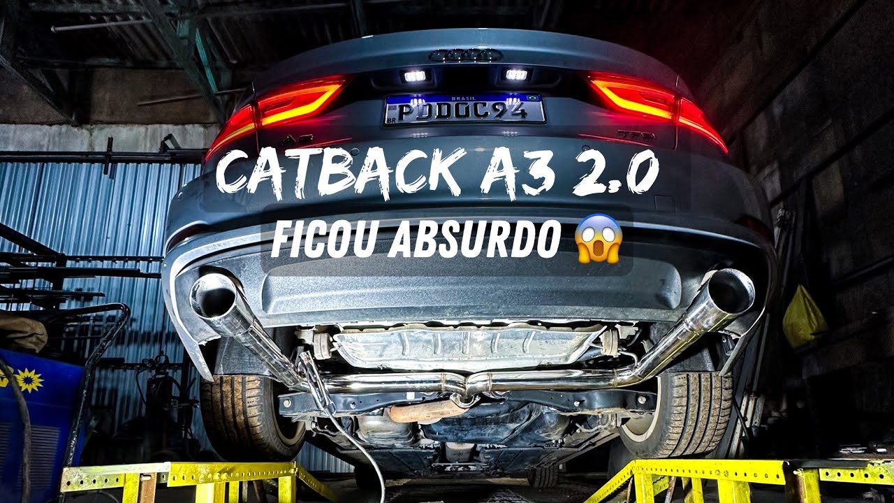 Instalação e resultado do Catback A3 2.0 TFSI (Eliminador traseiro)