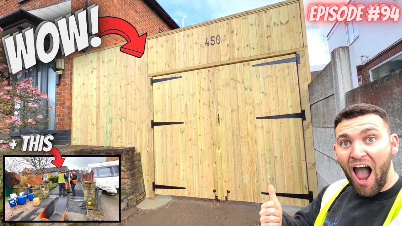 Installing a MASSIVE Privacy Gate & Starting Another DRIVEWAY! - This Week At D&J Projects #094