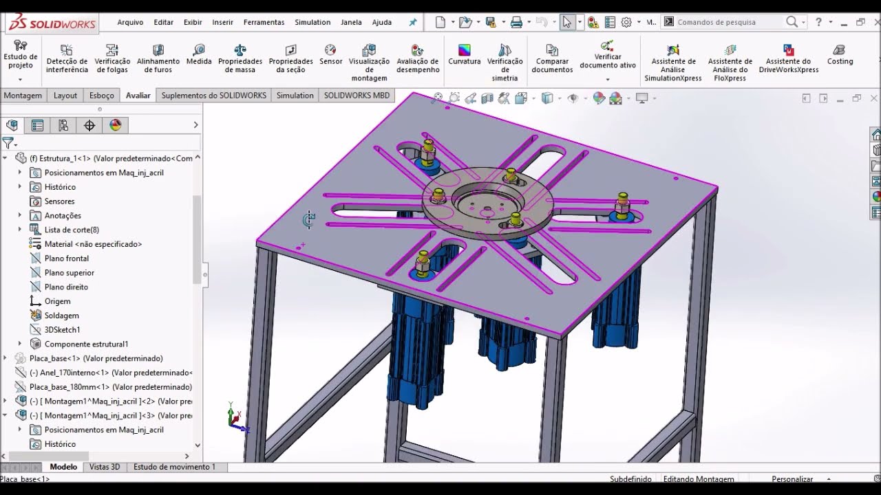 Dicas para Projeto de Máquinas no Solidworks