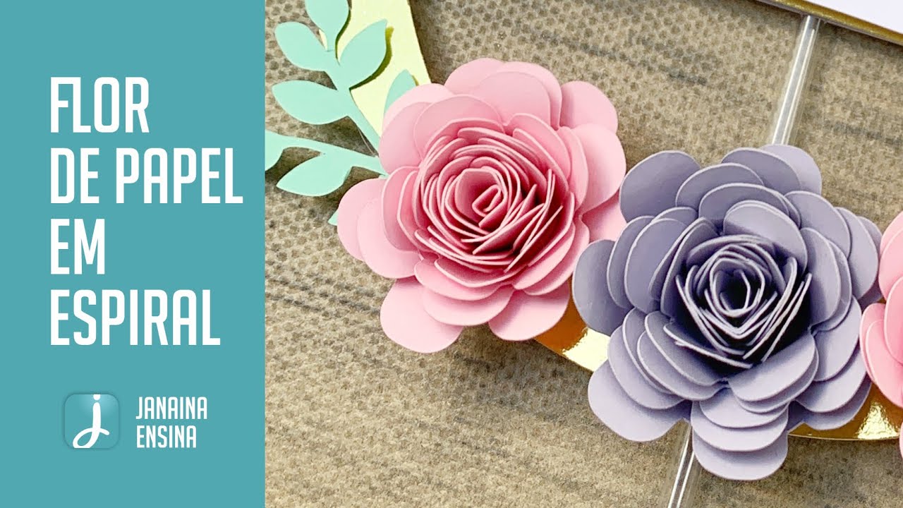 Como Montar Flor de Papel em Espiral