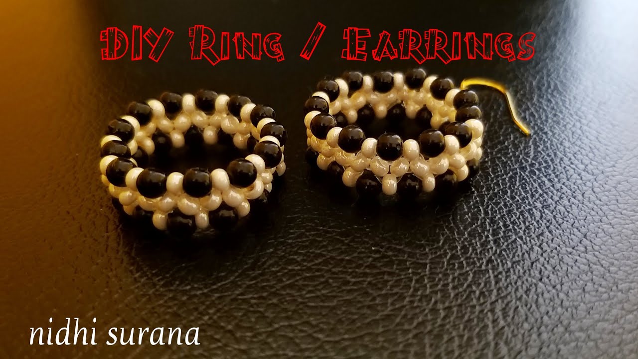 💖Beaded Ring / Earrings Tutorial || DIY (0243)